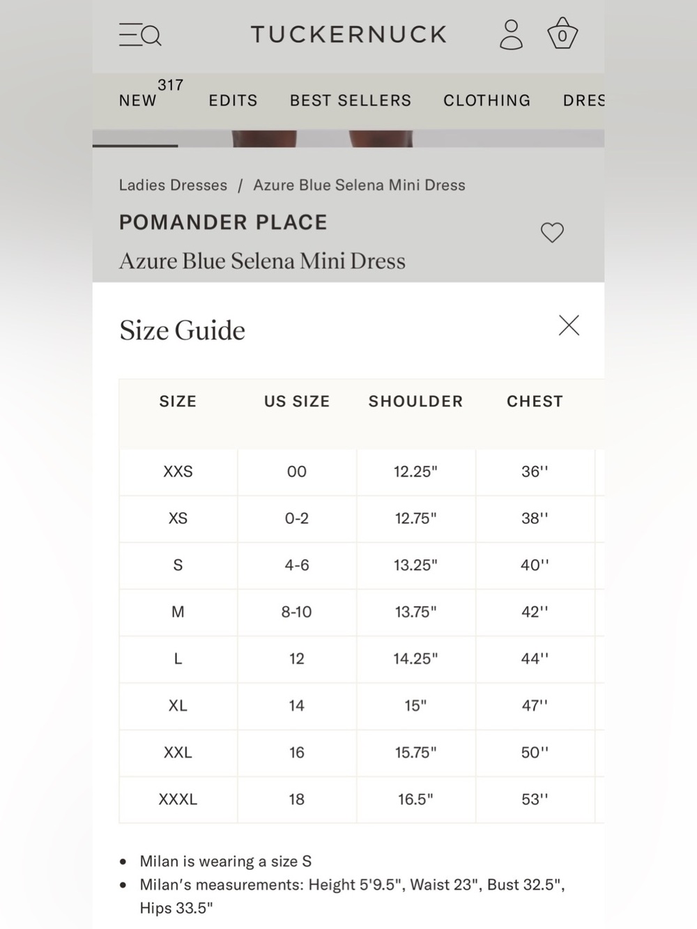 Tuckernuck Pomander Place Azure Blue Selena Mini Dress, NWT size xsmall - Picture 9 of 9